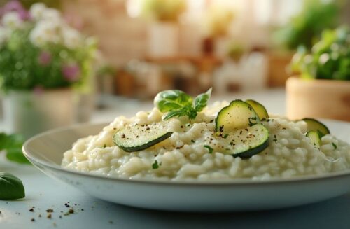 🍚 Recept: Rižoto sa tikvicama i sirom – kremasto i bez mesa